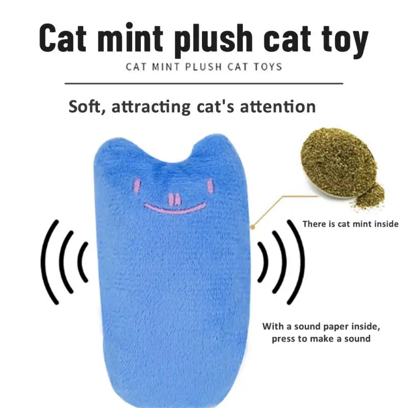 Cats Chew Toys Rustle Sound Catnip Toy For Pets Cute Cat Toys For Kitten Teeth Grinding Cat Plush Thumb Pet Accessories