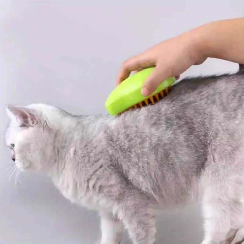 Steamy Dog Brush Electric Spray Cat Hair Brush 3 in1 Dog Steamer Brush for Massage Pet Grooming Removing Tangled and Loose Hair