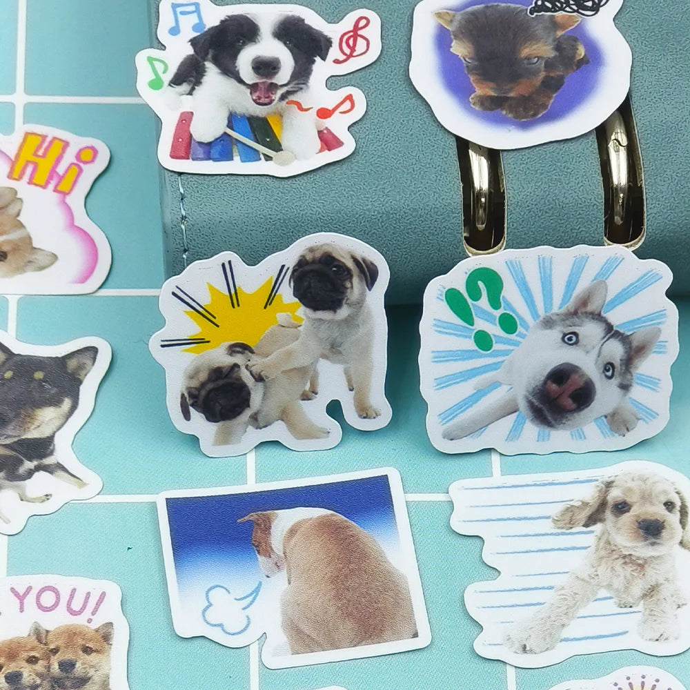 40pcs Pet Dog Holiday Party Sticker Mobile Phone Cup Laptop Skateboard Cute Pet Sticker