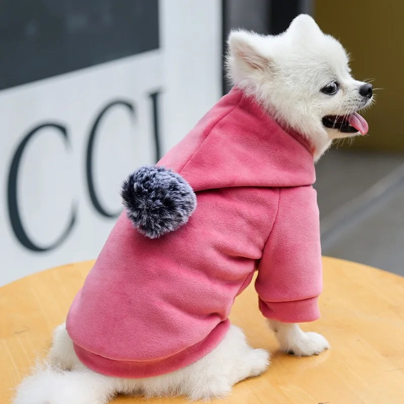 Pet Dog Cat  Clothes Fleece Hooded Hairball Coat Jacket Winter Kitty Small Medium Dogs Cats Cool Pajamas Chihuahua