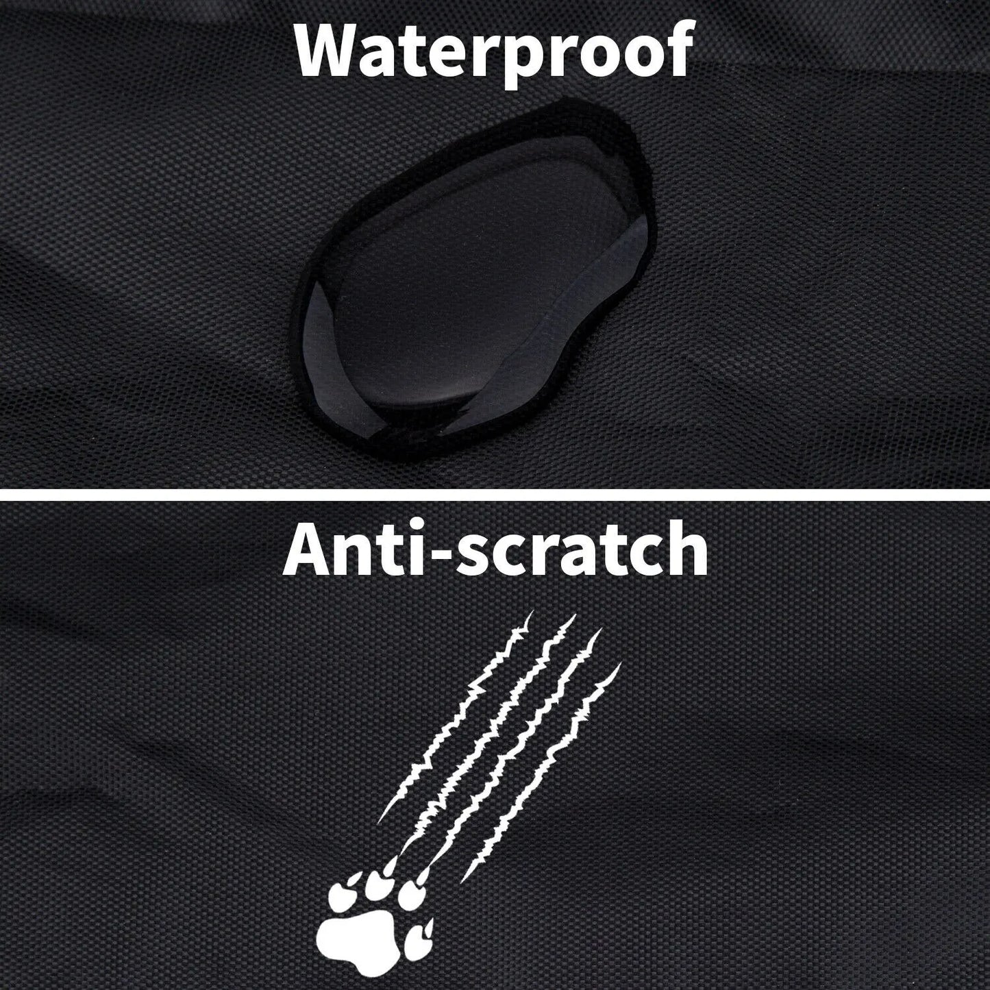 Heavy Duty Waterproof Car Rear Back Seat Cover Black Pet Dog Protector Universal