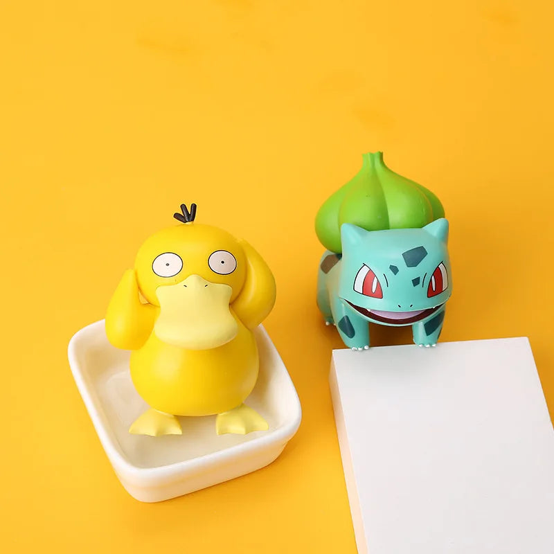 5-8cm Pokemon Anime Figure Pikachu Charmander Squirtle Bulbasaur Psyduck Cute Doll Pet Action Collect Model Kids Toy Gift