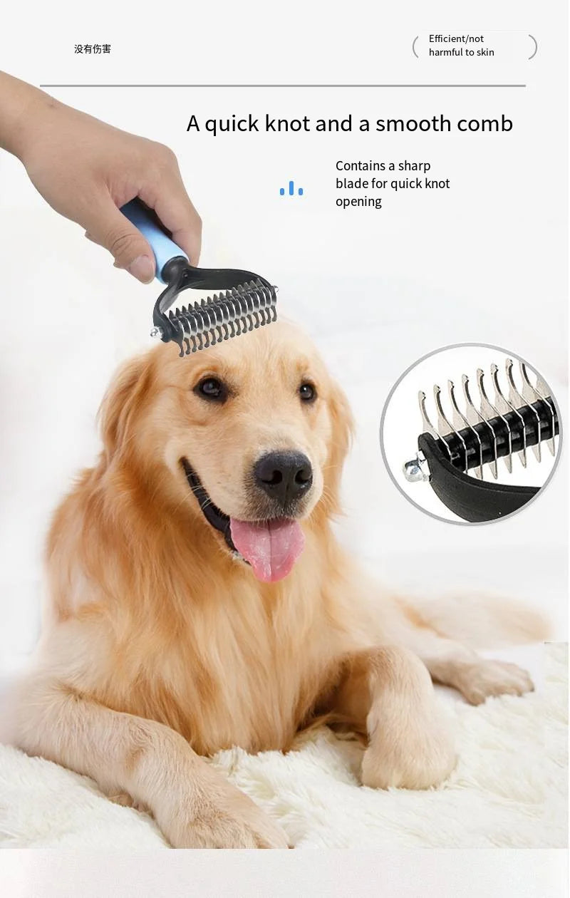 Dog Cat Hair Removal Comb Pet Long Hair Short Hair Pet Grooming Care Brush Trimming Dematting Brush Dog Pet Grooming Equipment