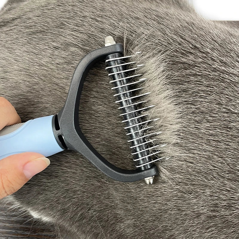 Pet Hair Removal Comb Cat Dog Brush Pet Hair Grooming Tool Puppy Hair Shedding Combs Pet Fur Trimming Dematting Deshedding Brush