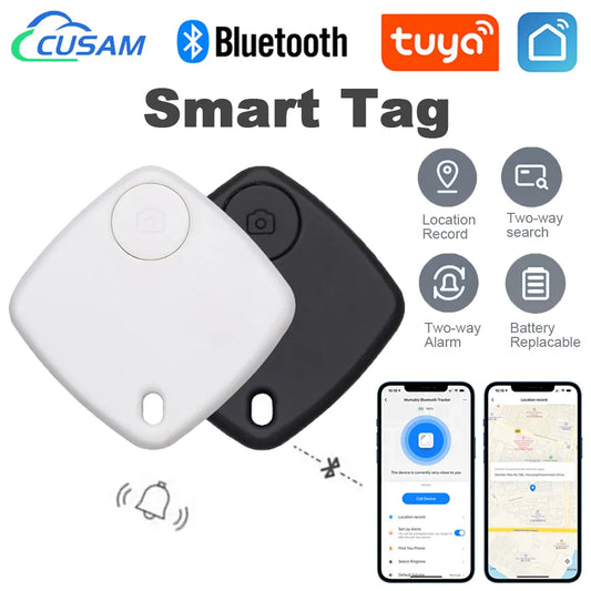 Tuya Smart Tag Anti-Lost Alarm Wireless Bluetooth Tracker Suitcase Key Pet Finder Phone Stuff Two-way SearchLocation Record