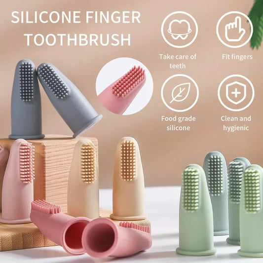 Dog Super Soft Pet Finger Toothbrush Teeth Cleaning Bad Breath Care Nontoxic Silicone Tooth Brush Tool Dog Cat Cleaning Supplies